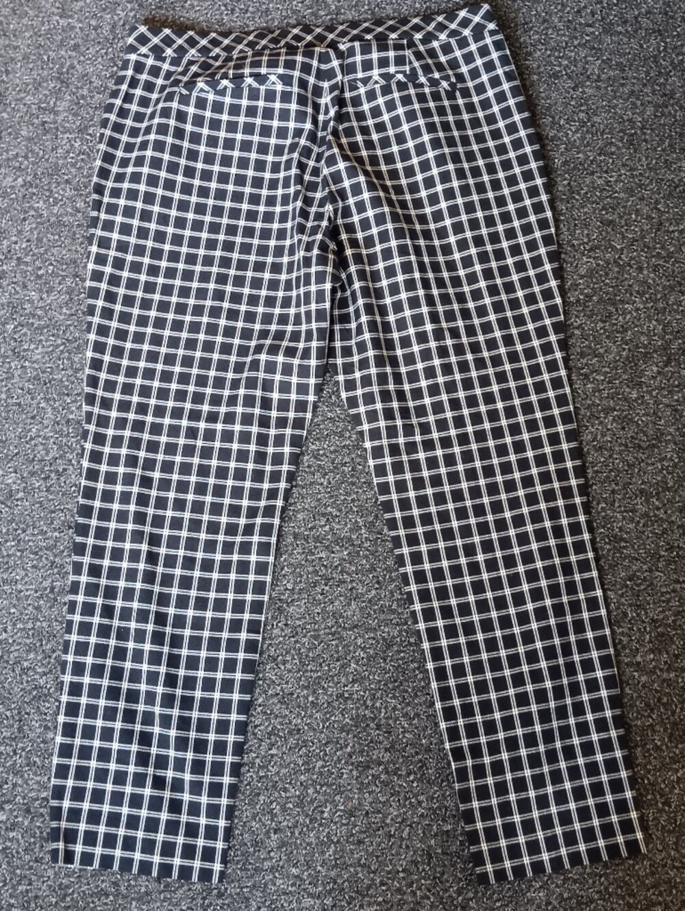 Soft Stretchy J. Jill Black & White Checkered Capris Womens Size 14, Career - Picture 2 of 7